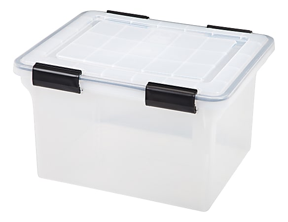 IRIS Small Clear Weatherproof Tote with Standard Snap Lid in the Plastic  Storage Containers department at