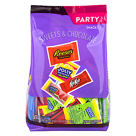 Hershey's Sweets And Chocolate Snack Size Bar Stand-Up Bag, 25.4 Oz, Total Qty 1
