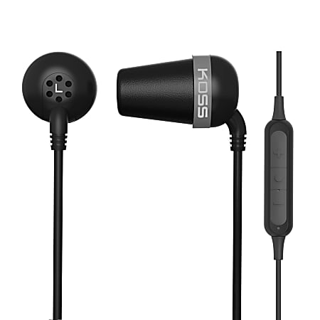Koss The Plug Bluetooth Earbuds With Microphone And In Line Control Black 196982.102 Office Depot