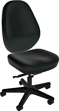 Sitmatic GoodFit Synchron High-Back Chair, Black Polyurethane/Black
