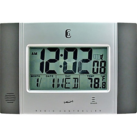 Geneva Radio Controlled LCD Wall Clock