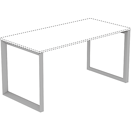 Lorell Relevance Series Desk-height Side Leg Frame, 29.1"H x 28.5"W, Silver