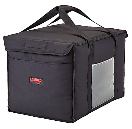 Cambro Delivery GoBags, 21" x 14" x 14", Black, Set Of 4 GoBags