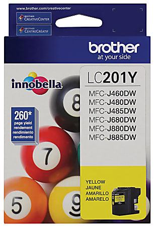 Brother LC201 Yellow Ink Cartridge, LC201Y