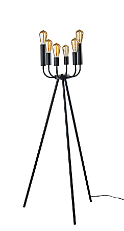 Adesso Rory Floor Lamp, 55”H, Black