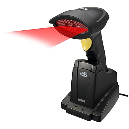 Adesso NuScan 7300CR Adesso 2.4 GHz Wireless CCD Barcode Scanner - Wireless Connectivity - 500 scan/s - 20" Scan Distance - 1D - CCD - , Radio Frequency - USB