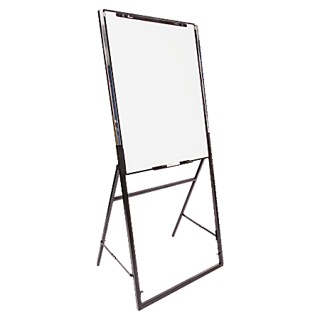 SKILCRAFT® Futura Floor/Desktop Non-Magnetic Dry-Erase Whiteboard Presentation Easel, 26" x 35", Steel Frame With Black Finish (AbilityOne 7520 01 642 2441)