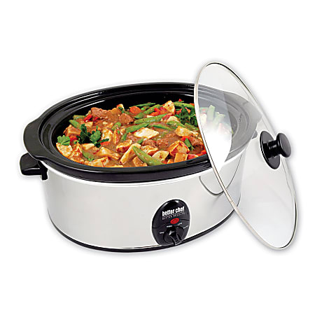 Better Chef Slow Cooker, 3.7 Qt., Silver