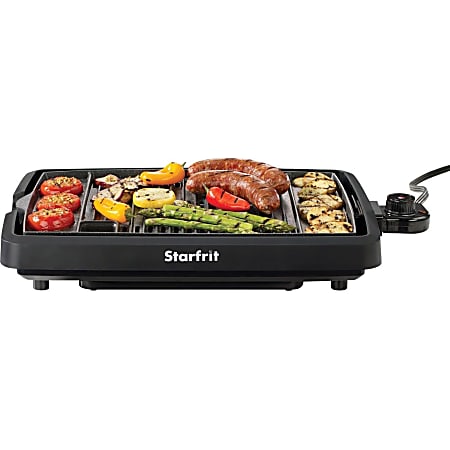 Starfrit The Rock Indoor Smokeless Electric BBQ Grill 1200 W Electric  Indoor - Office Depot
