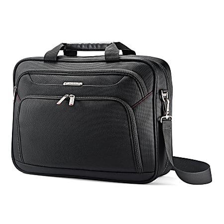 Samsonite® Xenon 3 Polyester Techlocker Briefcase, 16 1/2"H x 12 3/4"W x 4"D, Black