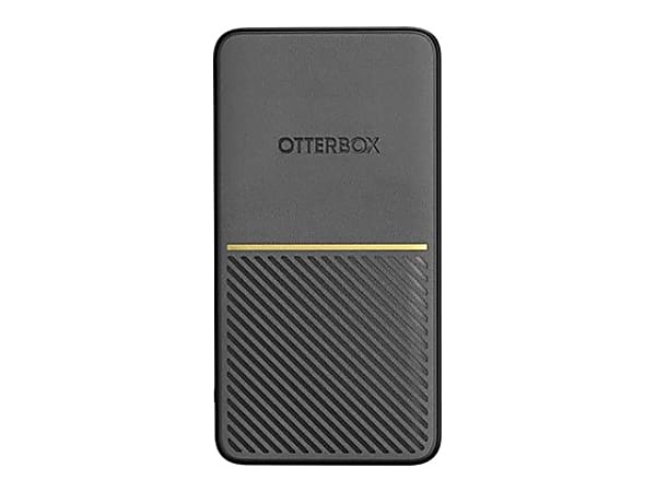 OtterBox Standard - Power bank - 10000 mAh - 18 Watt - Fast Charge - 2 output connectors (USB, 24 pin USB-C) - on cable: USB-C - twilight