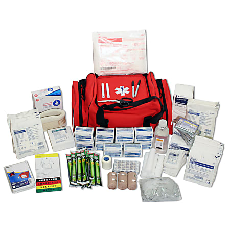 Ready America Medical Duffel First Aid Emergency Kit Red Office