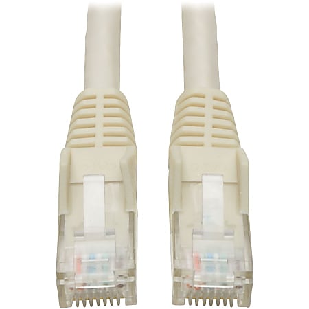 Eaton Tripp Lite Series Cat6 Gigabit Snagless Molded (UTP) Ethernet Cable (RJ45 M/M), PoE, White, 2 ft. (0.61 m) - Patch cable - RJ-45 (M) to RJ-45 (M) - 2 ft - UTP - CAT 6 - molded, snagless, stranded - white