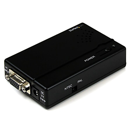 StarTech.com High Resolution VGA to Composite (RCA) or S-Video Converter - PC to TV - Connect a PC with VGA output to a composite or  - VGA2VID