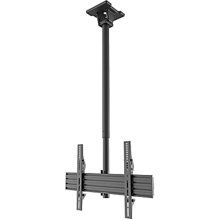 Kanto CM600 Ceiling Mount for Flat Panel Display - Black - Height Adjustable - 1 Display(s) Supported - 70" Screen Support - 110 lb Load Capacity - 75 x 75, 600 x 400 - 1