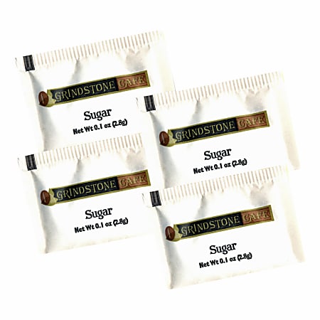 Grindstone Café Sugar Packets, 0.1 Oz., Case Of 2,000