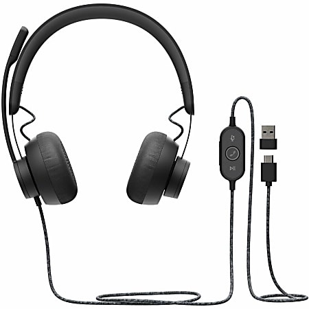 Logitech Zone Wired 2, Noise-Canceling Headset With Adaptive Hybrid ANC, Off White
