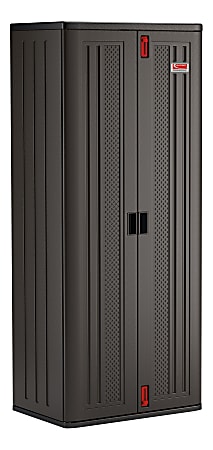 Suncast Commercial HDPE Tall Cabinet, 6 Shelves, Gray
