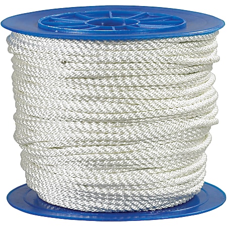 Office Depot® Brand Twisted Nylon Rope, 3,240 Lb, 3/8" x 600', White