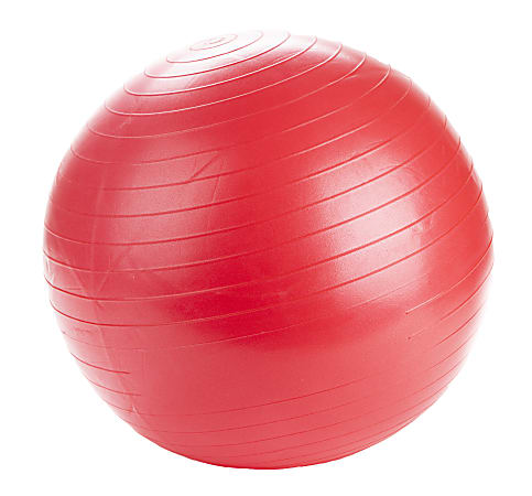Mind Reader 75 cm Yoga Exercise Ball, Red