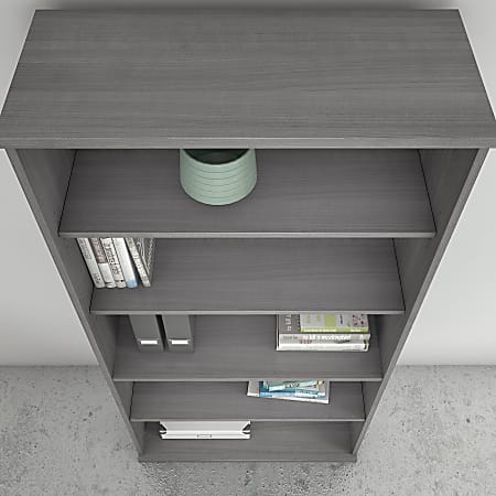 Bush Business Furniture Studio C 73 H 5 Shelf Bookcase Platinum