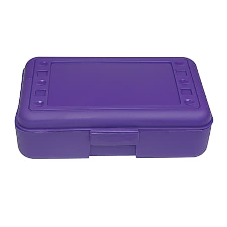 Romanoff Products Pencil Boxes, 8 1/2"H x 5 1/2"W x 2 1/2"D, Purple, Pack Of 12