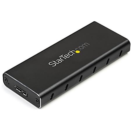 StarTech.com M.2 SSD Enclosure for M.2 SATA SSDs - USB 3.1 (10Gbps) with USB-C Cable - External Enclosure for USB-C Host - Aluminum - Turn your M.2 SATA drive into an ultra-fast and portable storage solution for USB C enabled host including MacBook Pro