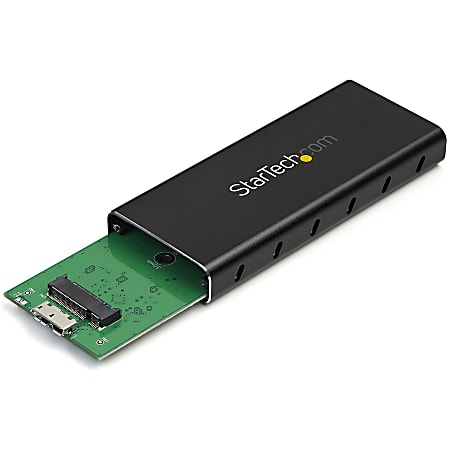 StarTech.com USB-C 10Gbps M.2 PCIe NVMe or M.2 SATA SSD Enclosure -  Tool-free M.2 SSD Aluminum Case