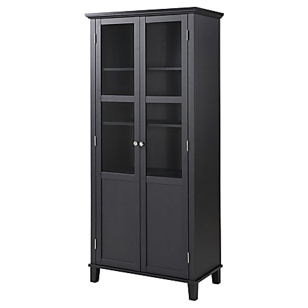 Homestar North America 5-Shelf Cabinet, FSC® Certified, Black