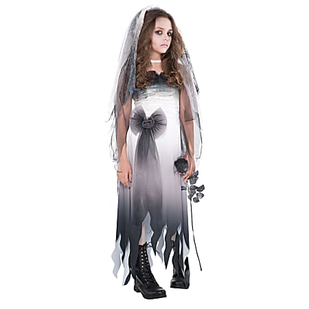 Amscan Graveyard Bride Girls' Halloween Costume, Medium, Multicolor