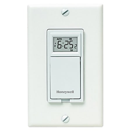 Honeywell 7-Day Programmable Light Switch Timer, White, RPLS730B1000U