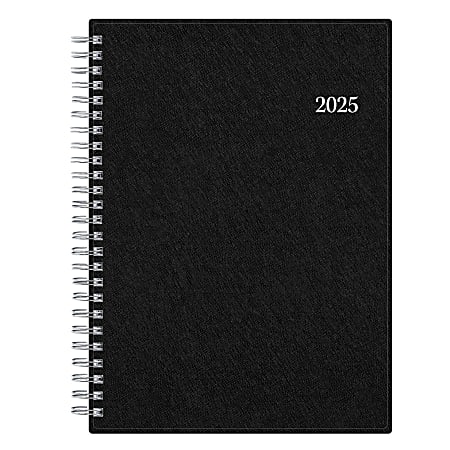 2025 Blue Sky Weekly/Monthly Planning Calendar, 5-7/8” x 8-5/8”, Passages/Solid Black Crossgrain, January 2025 To December 2025