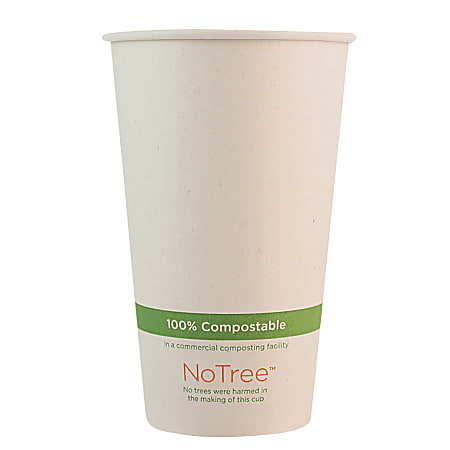 World Centric Paper Hot Cups, 16 Oz, Natural, Pack Of 1,000 Cups