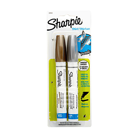 Sharpie Metallic Markers Silver Pack Of 4 Markers - Office Depot