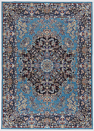 Linon Innova Area Rug, 2-9/53' x 3-9/53', Piero Blue/Navy