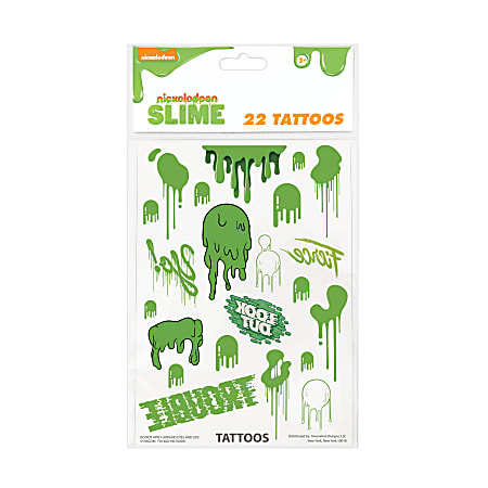 Nickelodeon Slime Tattoo Sheet