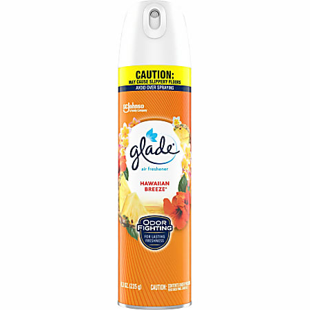 Glade Clean Linen Air Freshener Spray - Aerosol - 8.3 fl oz (0.3 quart) - Clean Linen - 6 / Carton - CFC-free, Ozone-safe