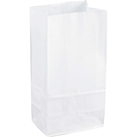 Sparco White Kraft Paper Bags 6 Width x 11 Length White Paper