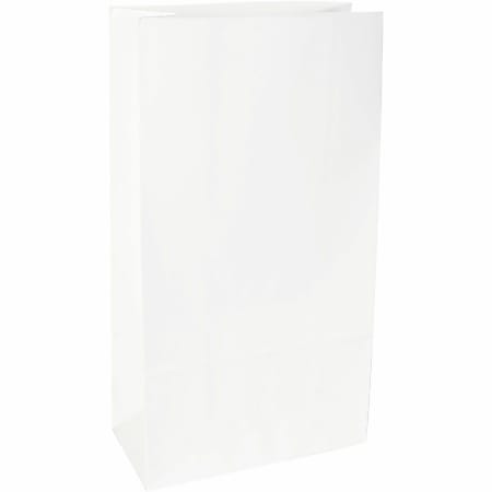 Sparco White Kraft Paper Bags 6 Width x 11 Length White Paper 100Pack Office Depot