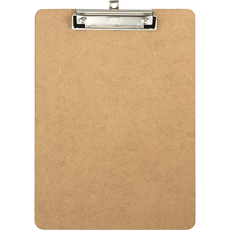 OIC Low-profile Clipboard - 1" Clip Capacity - 8 1/2" x 11" - Low-profile - Hardboard - Brown - 1 Each