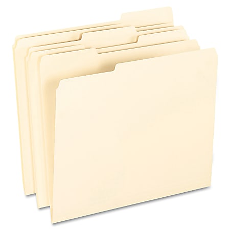 Pendaflex® Smart Shield™ File Folders, Letter Size, Manila, 1/3 Cut Tabs