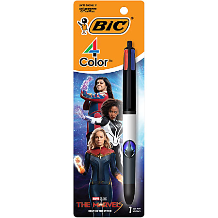BIC 4 Color Retractable Ballpoint Pens Medium Point 1.0 mm Assorted Ink  Colors Pack Of 3 Pens - Office Depot