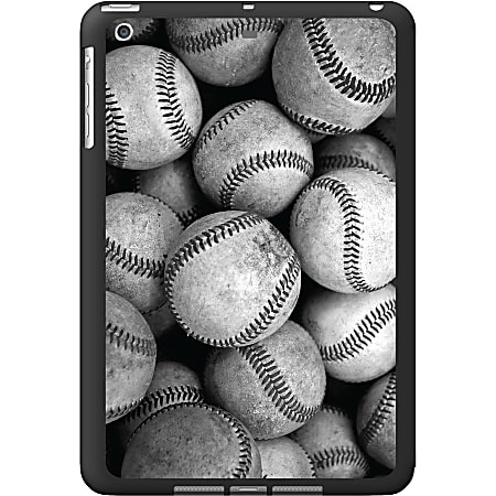 OTM iPad Air Black Matte Case Rugged Collection, Baseball - For Apple iPad Air Tablet - Baseball - Black - Matte