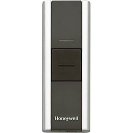 Honeywell RPWL301A1006/A Decor Wireless Surface Mount Door Chime Push Button - Black, Platinum - Plastic