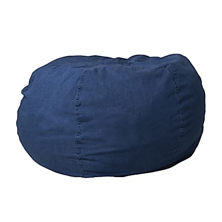 Flash Furniture Oversized Bean Bag Chair For Kids And Adults, Denim