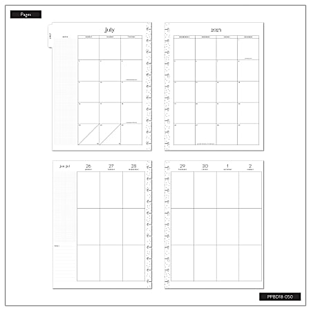 2023-2024 Happy Planner 18-Month Monthly/Weekly Big Planner, 8-1/2 x 11,  Happy Brights, July 2023 To December 2024, PPBD18-041