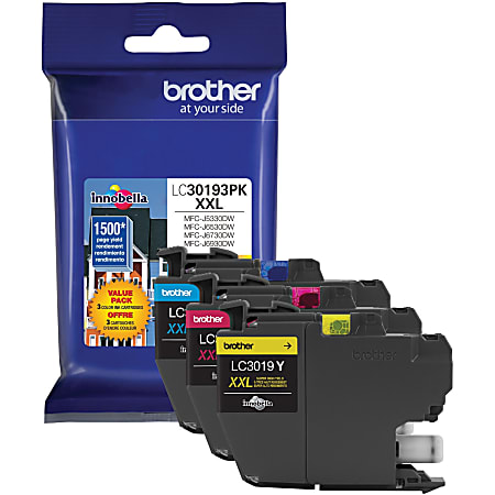 Brother LC30193PK Original Ink Cartridge - Cyan, Magenta, Yellow - Inkjet - Super High Yield - 1500 Pages Cyan, 1500 Pages Magenta, 1500 Pages Yellow - 3 / Pack