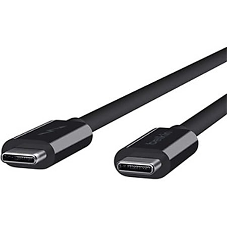 Belkin USB-C to USB-C Cable - 3.1 USB-C - 20 Gbps Data Transfer - 4k & Ultra HD Display - 1 Meter / 3.3ft - Black - 3.28 ft USB Data Transfer Cable for Hard Drive, Notebook - First End: 1 x USB Type C - Male - Second End: 1 x USB Type C - Male