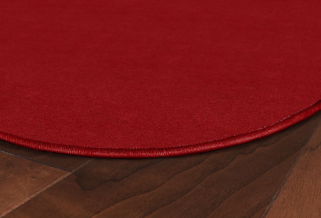 Flagship Carpets Americolors Rug, Oval, 7' 6" x 12', Rowdy Red