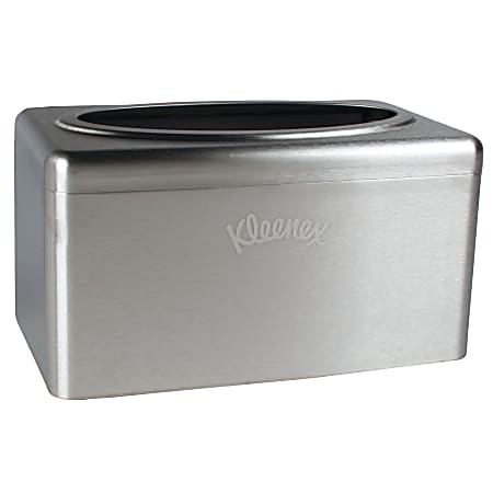 Kleenex® Stainless Steel Countertop Box Towel Cover For POP-UP Box Hand Towels, Case Of 2
